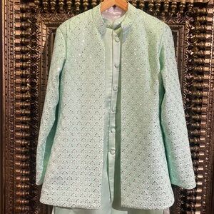 Elegant Mint Green Men’s Sherwani